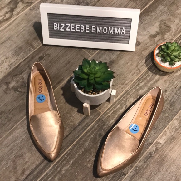 me too gold flats